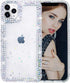Bonitec Jesiya for iPhone 11 Pro Case, 3D Glitter Sparkle Bling Luxury Shiny Crystal Rhinestone Clear Protective Cover