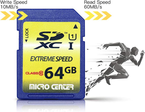 INLAND 64GB Class 10 SDXC Flash Memory Card, Standard Full Size SD Chip USH-I U1 for Trail Camera by Micro Center