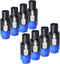 Pack of 8 NL4FC Speakon Connectors, 4 Pole Speak-ON Connector with Twist Lock for Amplifier to Speaker