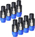 Pack of 8 NL4FC Speakon Connectors, 4 Pole Speak-ON Connector with Twist Lock for Amplifier to Speaker