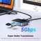 UGREEN USB 3.0 Switch 2 in 2 Out, USB Switcher for 2 Computers Sharing Keyboard, Mouse, Printer, 2 Port USB Selector