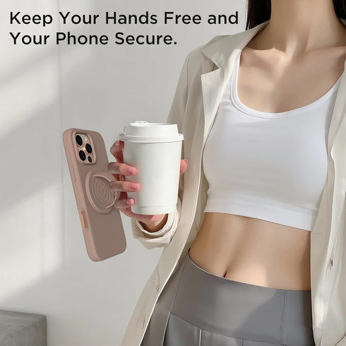 COFFKER 17/16/15/14/13/12 Magnetic Phone Grip Ring Holder, Liquid Silicone Magnet Cell Phone Grip Finger Loop