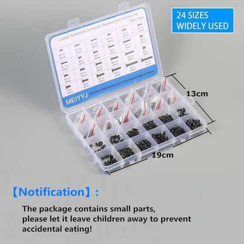 720pcs Laptop Notebook Screws Set, Replacement Computer Screws Kit for Electronic Repair