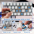 Deftomo 50 3-Pin Pcs Blue Keyboard Switches, Clicky Tactile Mechanical Keyboard Switches, Complete DIY Replacement Kit