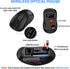 EAYBLLY 2.4G Set Wireless Keyboard and Mouse Combo, Full-Size Silent Ergonomic Keyboard and Mouse, Sleep Mode, Long