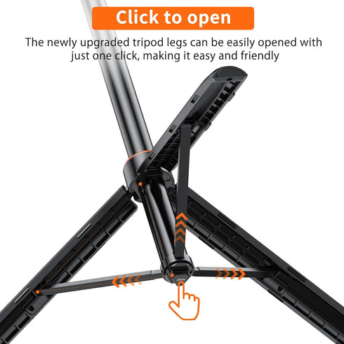 VRIG 54" Extendable Camera Tripod for Insta360 X4 X3 X2, Mini Portable Stand for Hero 12 11 10 9 8 7 6 5