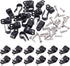 Swpeet 120 Pack Black 1/2 Inch Nylon Plastic R-Type Cable Clips, Screw Mounting Fastener Clips with 120 Screws