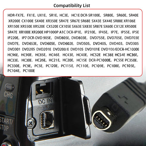 10pin USB Data Sync Cable for Sony Handycam - Connector