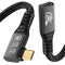 20Gbps USB C 3.2 Extension Cable, 90 Degree Type-C Male to Female Extender for 4K@60Hz 240W Charging