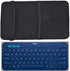 Black Neoprene Carrying Sleeve Case for Logitech K380 Multi-Device Bluetooth Keyboard and Arteck HB030B Wireless