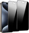 2-Pack 4 Way 360° Privacy Screen Protector for iPhone 15 Pro Max 6.7 Inches, Anti-Spy Tempered Glass Film, Face ID