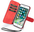 Luxury PU Leather Case by UEEBAI - Vintage Wallet Flip Cover with Card Slots for iPhone SE3/SE2 - Red