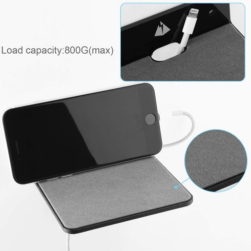 TXEsign Small Wall Shelf Speaker Stand - Mount for Webcam, Cell Phones, Mesh Router, Display Shelf Acrylic (Black)