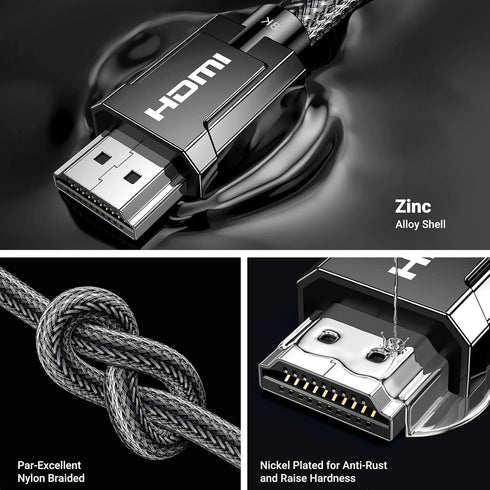 8K 2.1 6.6FT, 10K 4K 240Hz 48Gbps 2.2&2.3 Dolby PS5 2/Roku M4 UGREEN HDMI Cable Certified Ultra High Speed HDMI Cord