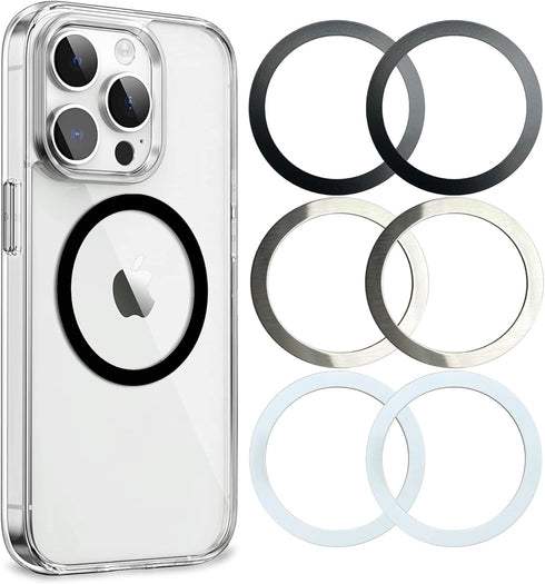 Universal Metal Rings Compatible with MagSafe Sticker - (Black, Silver, White)