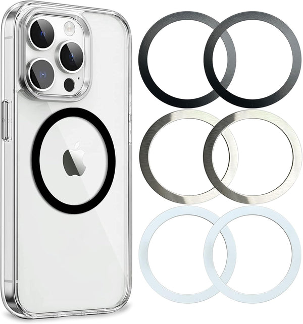 Universal Metal Rings Compatible with MagSafe Sticker - (Black, Silver, White)