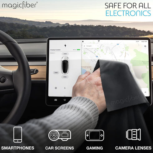 MagicFiber Extra Large Microfiber Cleaning Cloth for TV, Screens, Windows, Mirrors & More