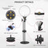 ULANZI Overhead Phone Mount with 10" Selfie Ring Light, Tabletop Light Stand with 360° Shooting Arm for Video Recording