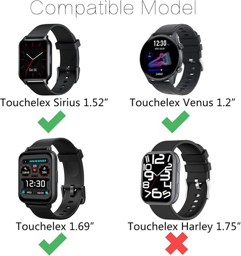 FitTurn Watch Band for TouchElex Smart Watch, Compatible with Venus and Sirius Models