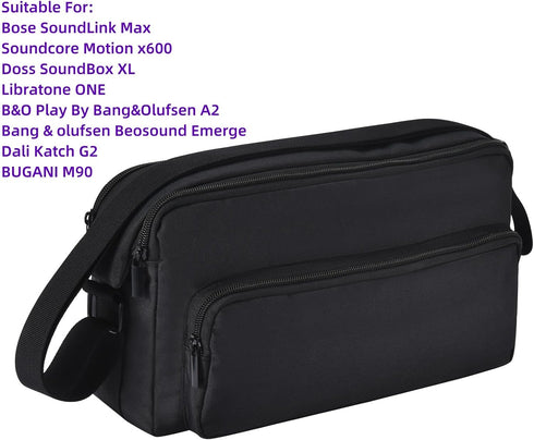 Speaker Case suitable for Bose SoundLink Max,Soundcore Motion x600,DOSS SoundBox XL,BUGANI M90 Case Multi model universal Outdoor Hiking Portable Compatible Bluetooth Speaker Travel Carrying Bag