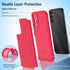 FNTCASE Dual Layer Heavy Duty Case for Samsung Galaxy A14 5G, Shockproof Rugged with Non-Slip Textured Back (Red)