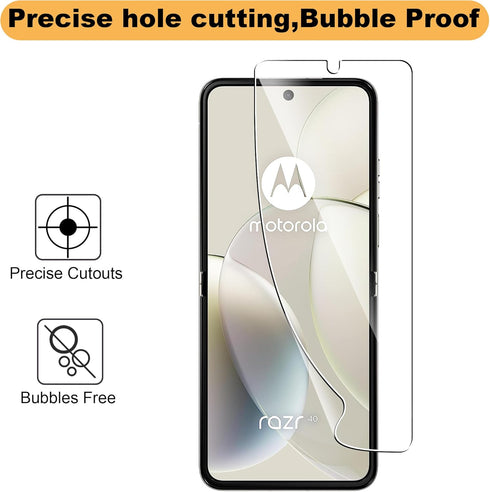 Motorola Razr (2023) Screen Protector - Self-Healing TPU Film, HD, Anti-Scratch, Case Friendly, 2+2 Pack (No Glass)