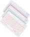 OMOTON Bluetooth Keyboard, Wireless Rechargeable Keyboard for iPad with Illuminated LED - White