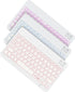 OMOTON Bluetooth Keyboard, Wireless Rechargeable Keyboard for iPad with Illuminated LED - White