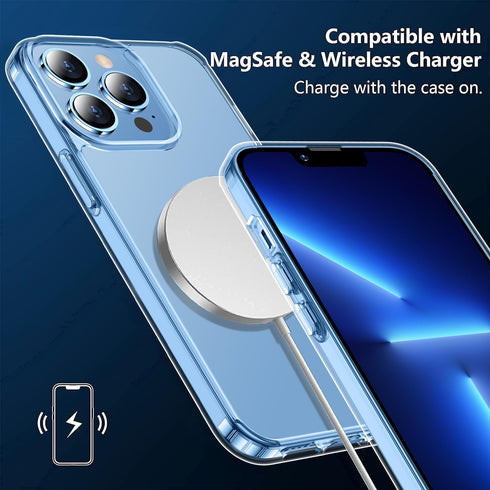Red2Fire Compatible with iPhone 13 Pro Max Case, Clear Ultra Slim Thin Anti-Yellowing Shockproof Protective Case
