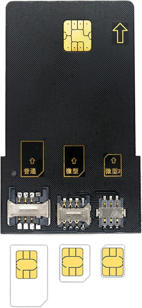 Gialer 4 1 2FF 3FF 4FF in smart Card sim Card Adapter for IC Card, SIM Card with Mini Micro Nano Size
