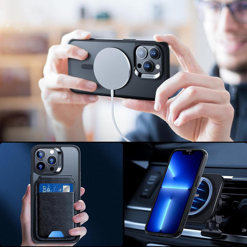 ESR Shockproof Case for iPhone 13 Pro Max, Compatible with MagSafe, Frosted Black, Military-Grade Protection