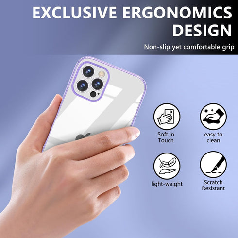 iPhone XR Case, Clear Anti-Scratch Reinforced Corner Protective Phone Case, Hard PC+Soft TPU Shell 3in1 Slim Flexible