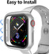 12 Pcs Hard PC Case Compatible for Apple Watch Series SE (2022) 6/5/4/SE 40mm with Tempered Glass Protector