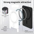 Card Holder for MagSafe Wallet with Ring for iPhone 15/14/13/12 Series, Strong Magnetic Floral Black Wallet Fit 5 Cards