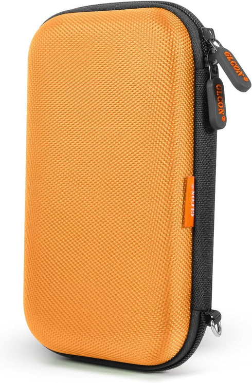 GLCON Orange Shockproof Hard EVA Carrying Case Travel Pouch for External Hard Drive,