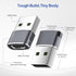 Elebase USB to USB C Adapter for Samsung Galaxy Z Flip 7, 4-Pack Type C Female to A Male Cable Converter for Z Fold Flip