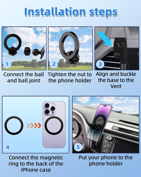 PZK F-150 F150 2015 2016-2018 2019 2020 360 Car Phone Mount for Ford Accessories Custom Air Vent Compatible