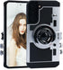 Awsaccy Emily in Paris Phone Case for Samsung Galaxy S22 5G 6.1 Inch Camera Case Vintage Cover Cute 3D Cool Unique Design Silicone Case with Removable Neck Strap Lanyard for Girls Women Black