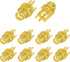 Superbat SMA Connectors Female PCB Edge Mount Solder RF Coaxial Adapter, 10pcs Bulkhead Connector for 0.062 inch