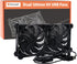 Quiet Dual 120mm Router Fan Cooler with L/M/H 3-Degree Speed Controller, DC