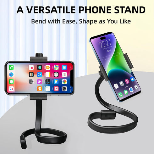 Adjustable Gooseneck Phone Holder, Suitable for Mic Stand, Baby Strollers, Treadmills, Shopping Carts, Bicycles, Cars
