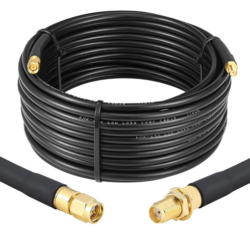 XRDS -RF 35ft SMA Male to Female Coax Cable - Low Loss KMR240 Pure Copper Coaxial Cable for SDR Equipment