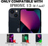 Annymall iPhone 13 Case (Black Orange) - Heavy Duty 3-Layer Shockproof Cover + 2 Screen Protectors for 6.1" Apple