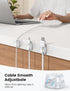 6Pack Cord Organizer, Clear - Spring Cable Holder Clips for Desk Cord Management, Adhesive Wire Keeper