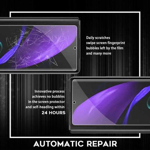 Orzero (2 Sets) Compatible for Samsung Galaxy Z Fold 2 5G, TPU Front and Inner Screen Protectors
