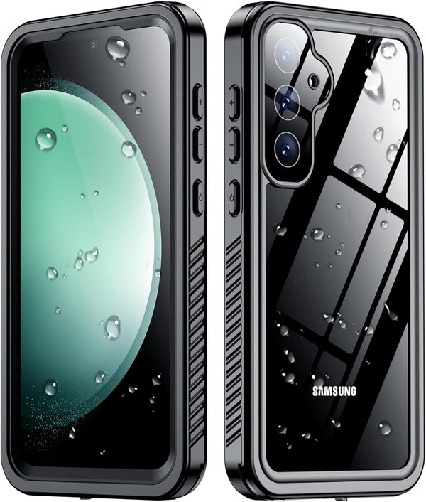 SPIDERCASE Waterproof Case for Samsung Galaxy S23 FE, Military Shockproof, Black