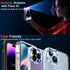 Ferilinso 3 Pack Screen Protector for iPhone 14 Pro Max & Plus + 2 Tempered Glass Camera Lens Protectors.