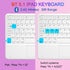 Slim Bluetooth Keyboard with 7 Colors Backlit, Touchpad, Rechargeable Battery for iOS Android Windows Tablets PC