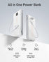 VEEKTOMX 10000mAh, Pack 17/16/15/14, Portable Charger with Built in Cables Power Bank for iPhone with AC Wall Plug
