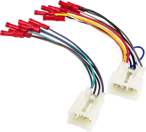 RED WOLF Car Radio Wiring Harness W/Pre-Install Wire Connector Butt for 1992-2019